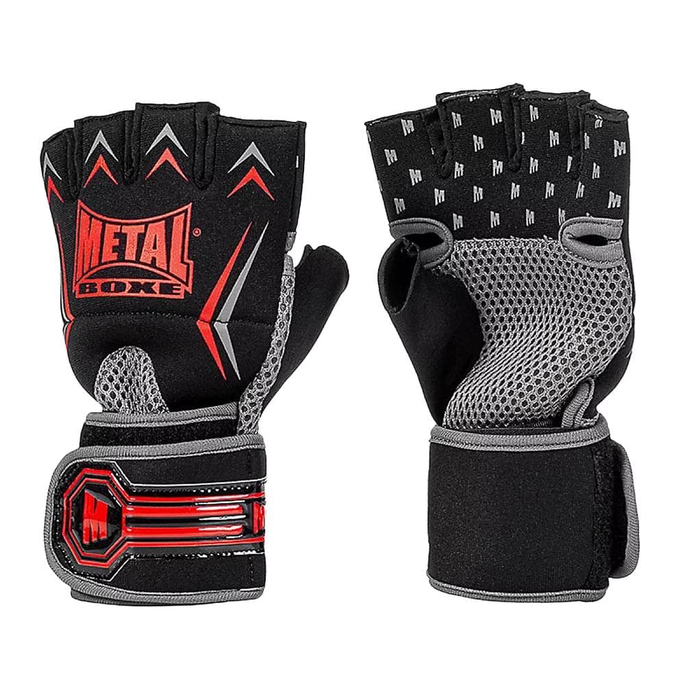Sous Gants en Gel Noir/Rouge/Gris Mixte Metal Boxe Extreme 1
