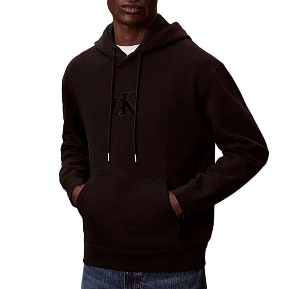 Sweat à Capuche Noir Homme Calvin Klein Jeans 3500 1