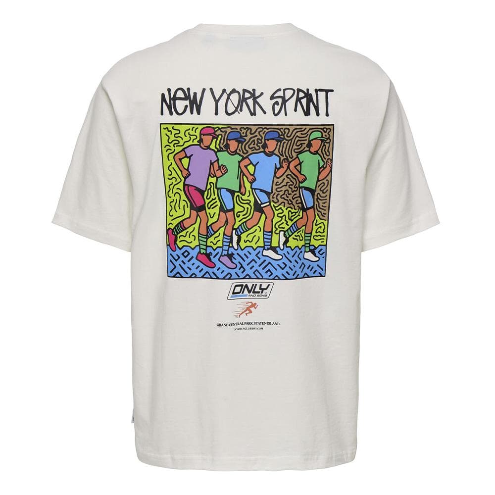T-shirt Blanc Homme Only & Sons print Logo 2