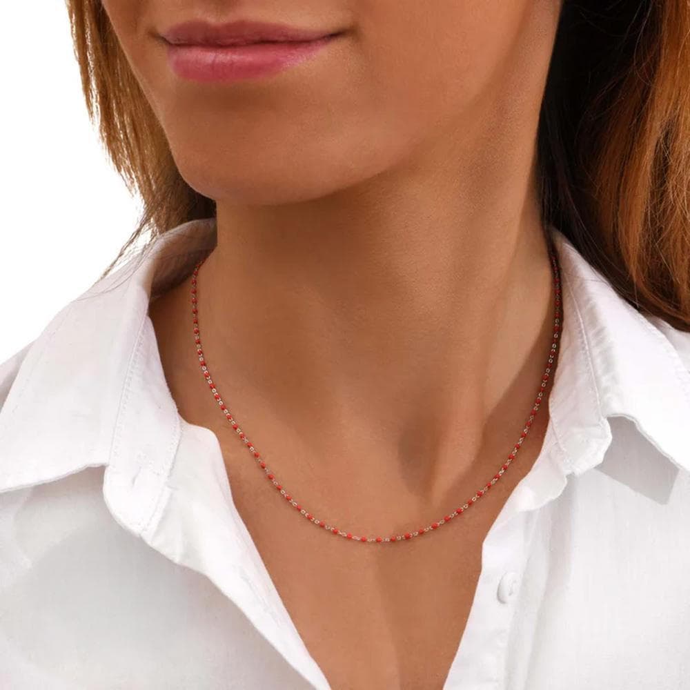 Collier Rouge Femme Clio Blue Mimi Argent 1