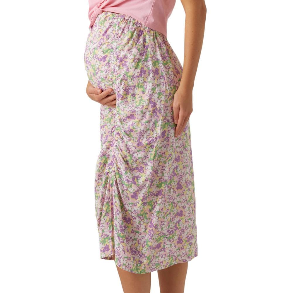 Jupe de Grossesse Rose/Violette Femme Mamalicious Sarah 1