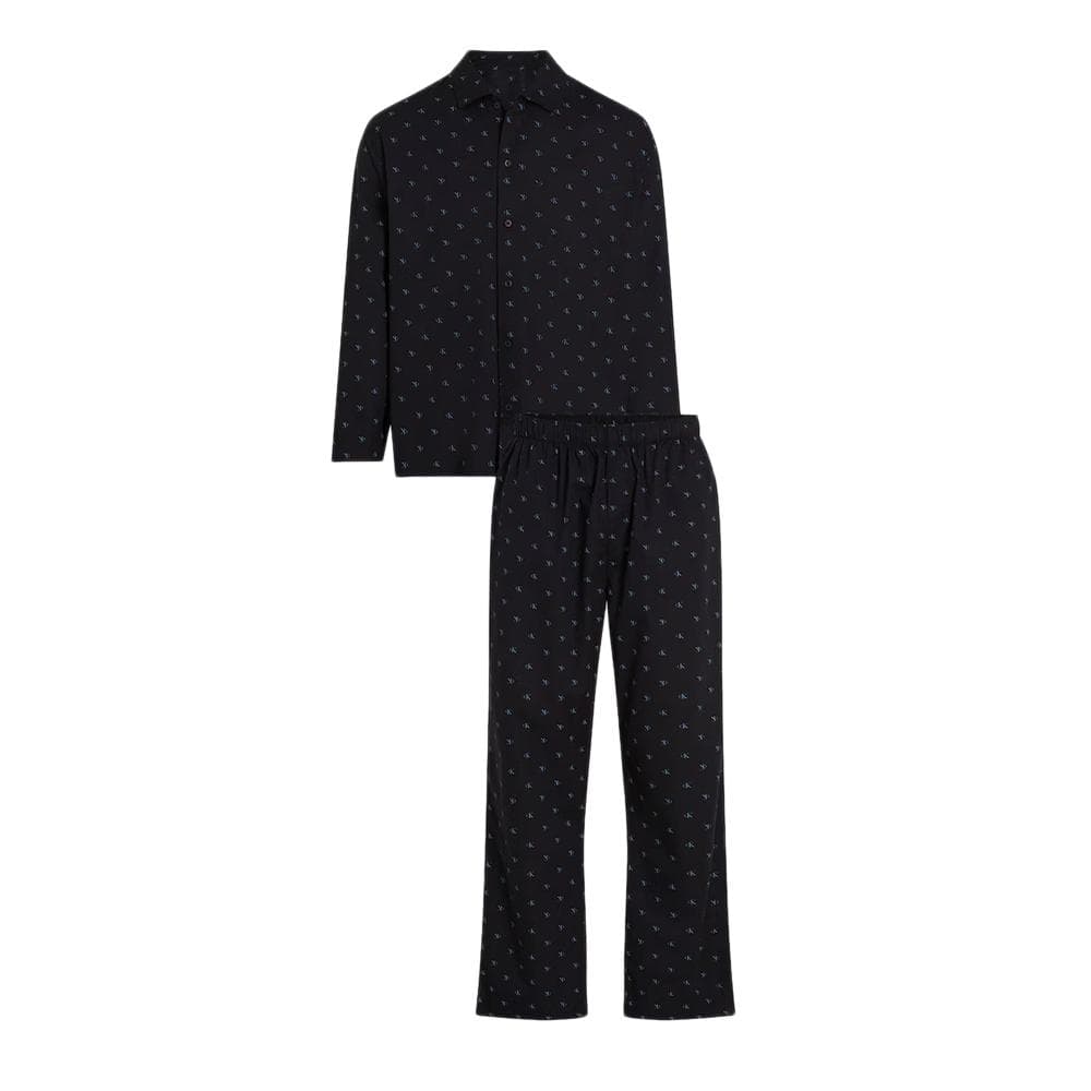 Ensembles de Pyjama Noir Homme Calvin Klein Button Down 1