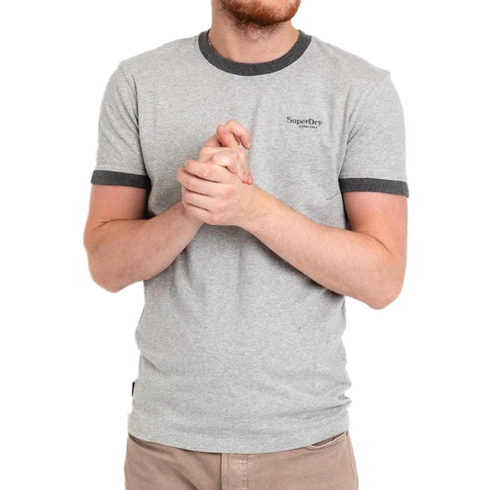 T-shirt Gris Homme Superdry Essential Logo 1