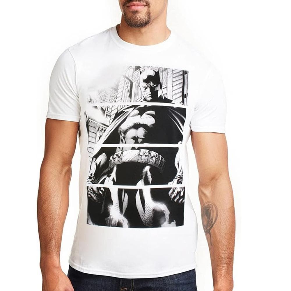 T-Shirt Blanc Homme Comics Batman Panels 1
