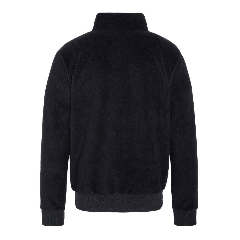 Sweat Polaire Noir Homme Schott Half Zipped 2