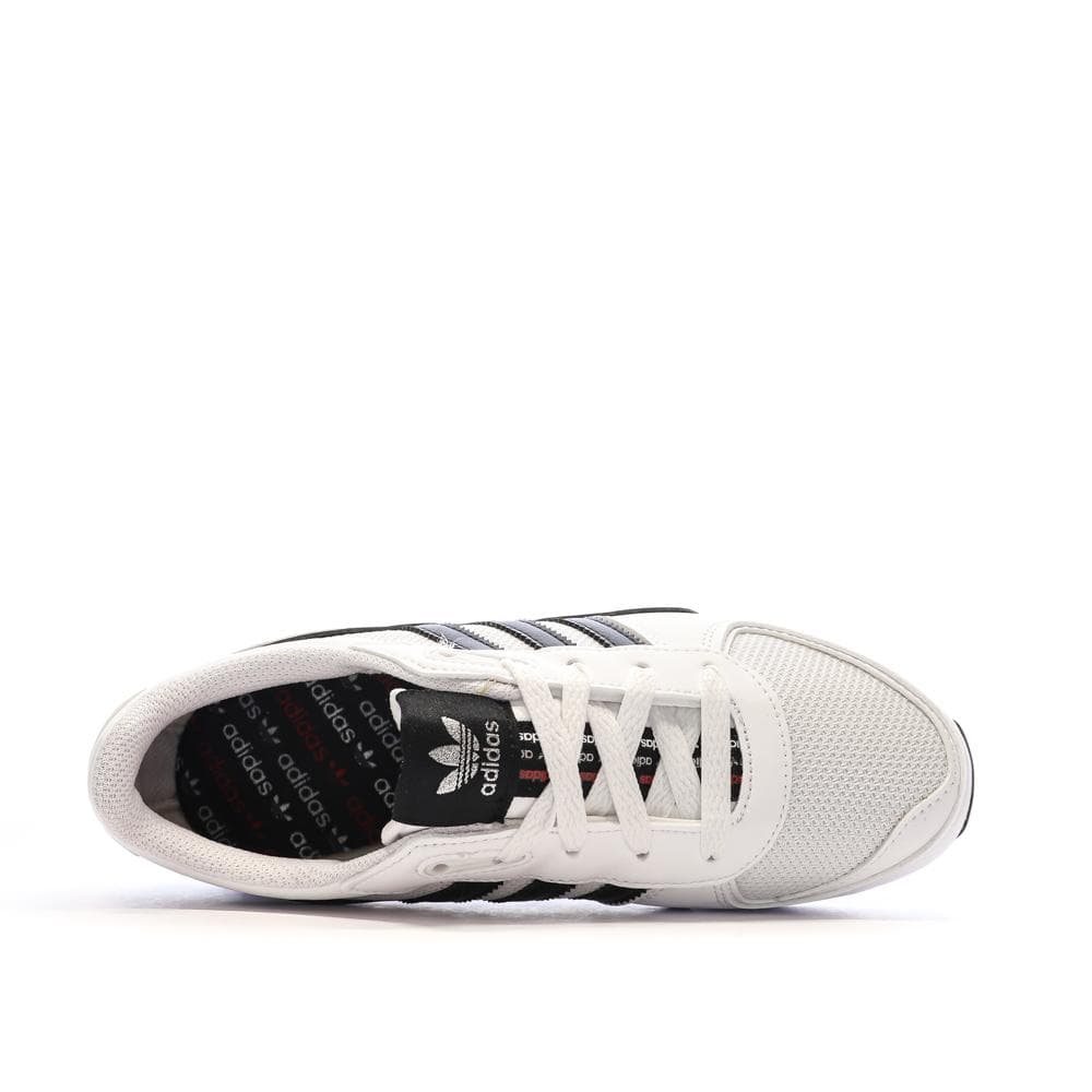 Baskets Blanches/Noires Garçon/Fille Adidas La Trainer 4