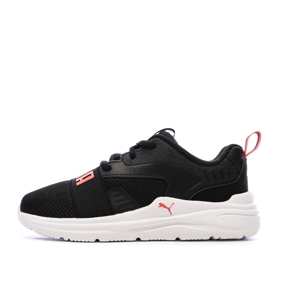 Baskets Noires/Blanches/Fushia Fille Puma Soft Wired 2 1