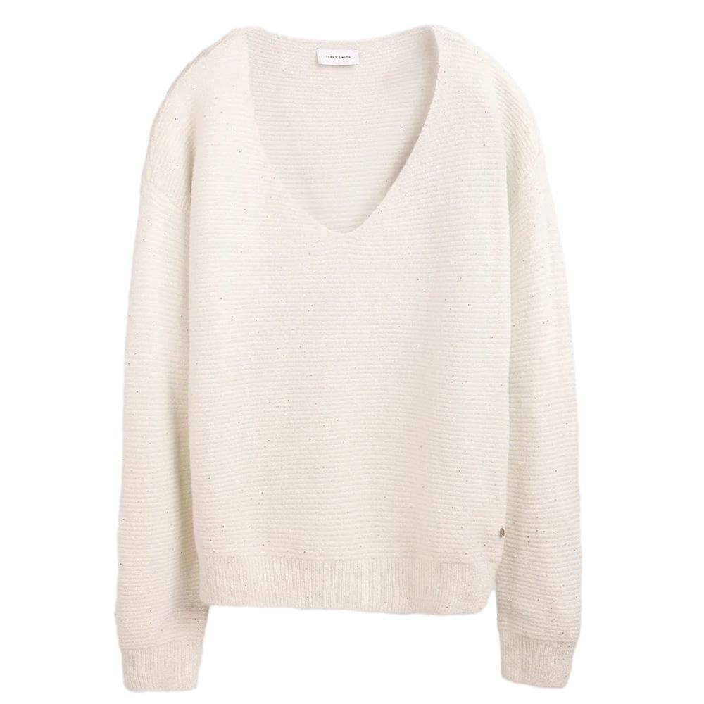Pull à Paillette Blanc Femme Teddy Smith Prachel 3