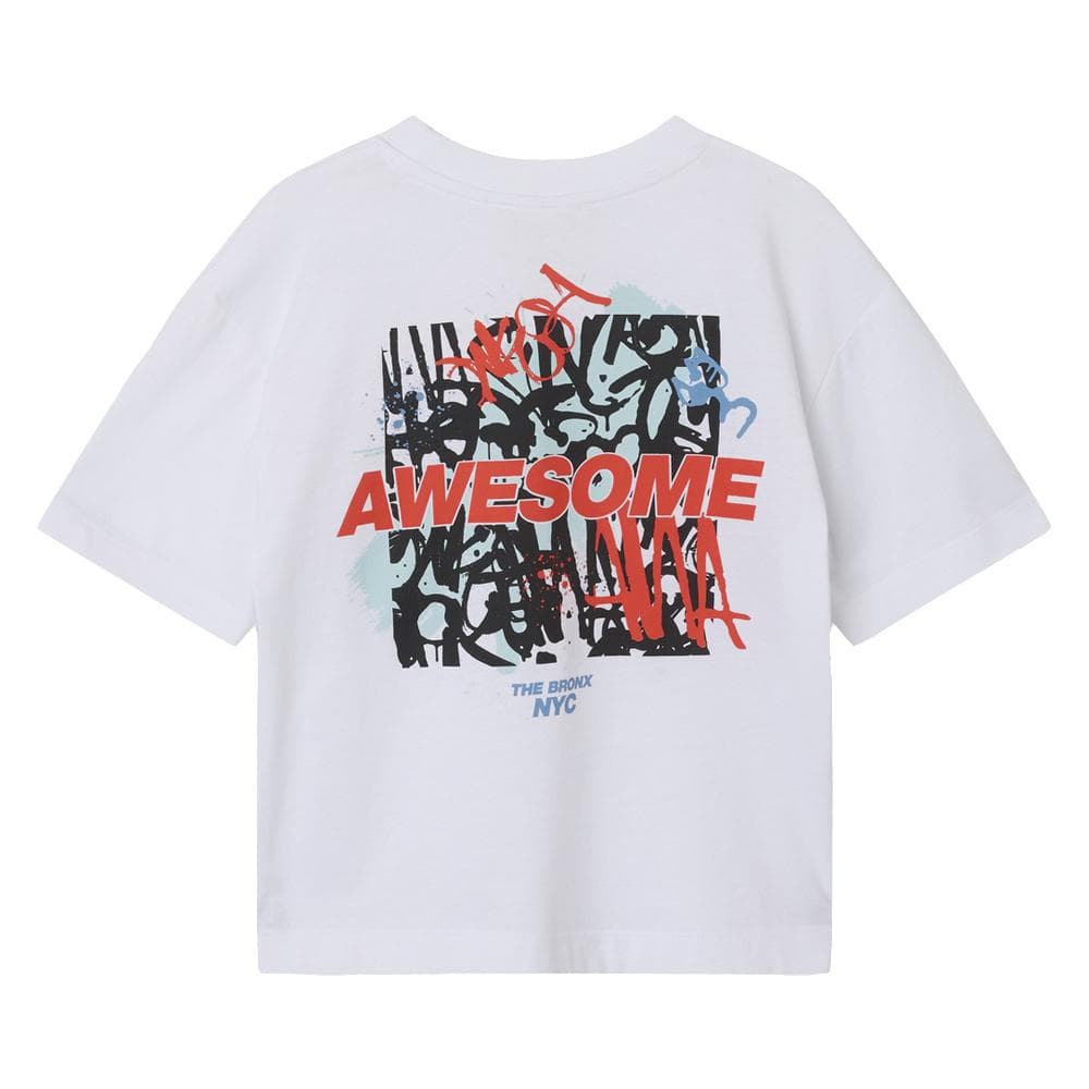 T-shirt Blanc Garçon Name it Jopo 2