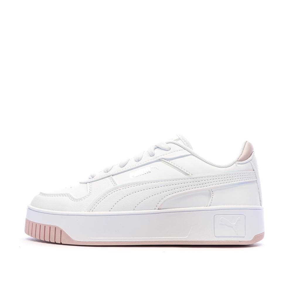 Baskets Blanches/Roses Fille Puma Carinas 1