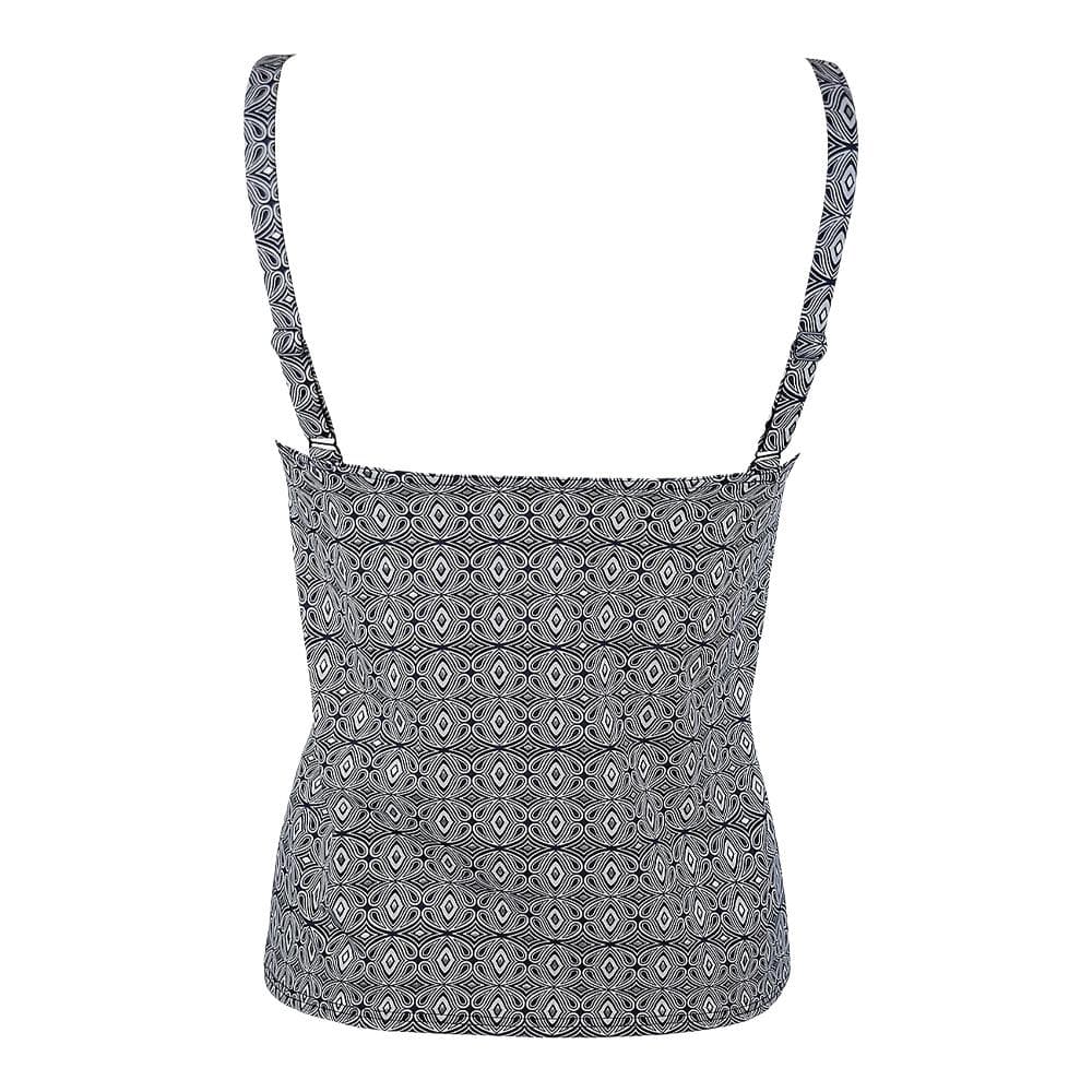 Haut de Maillot de Bain Noir/Blanc Femme Grain de Sable Tankini 2