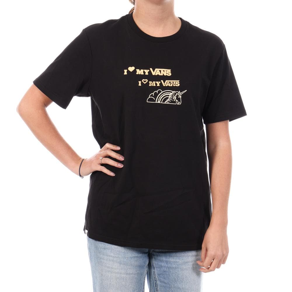 T-Shirt Noir Femme Vans Stamp 1
