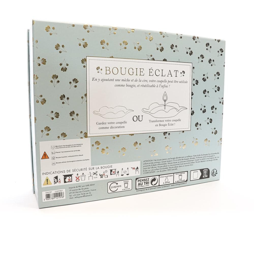 Set Coupelle Feuille et Cire Perle Magnolia 2