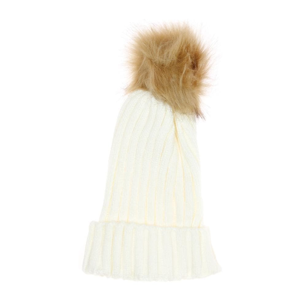 Bonnet Écru Femme Infinitif Paris Pompon 1