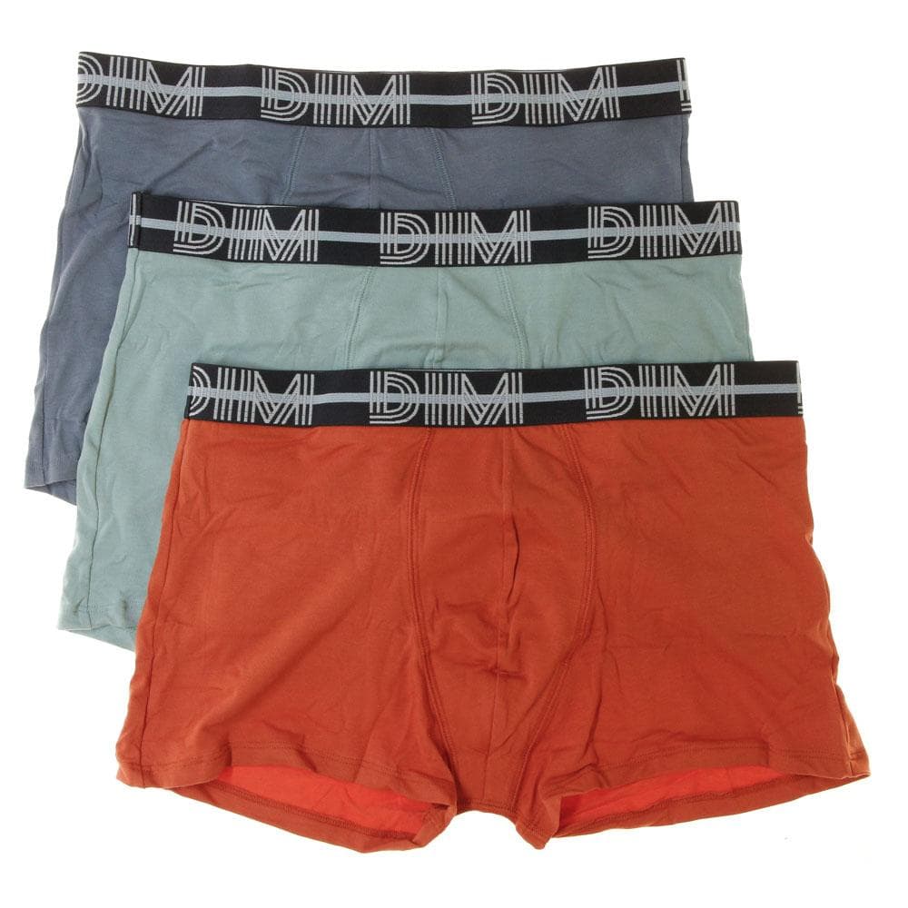 3x Boxers Bleu/Orange Homme Dim D01QU 1