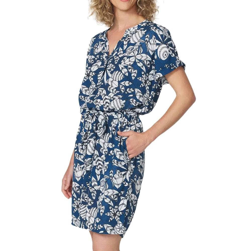 Robe Marine à Fleurs Femme TBS JANIEROB 1