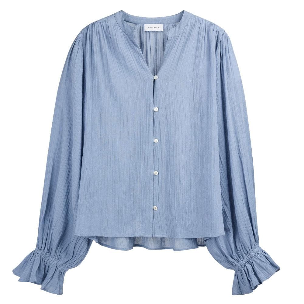 Blouse Fluide Bleu Femme Teddy Smith Swan 1