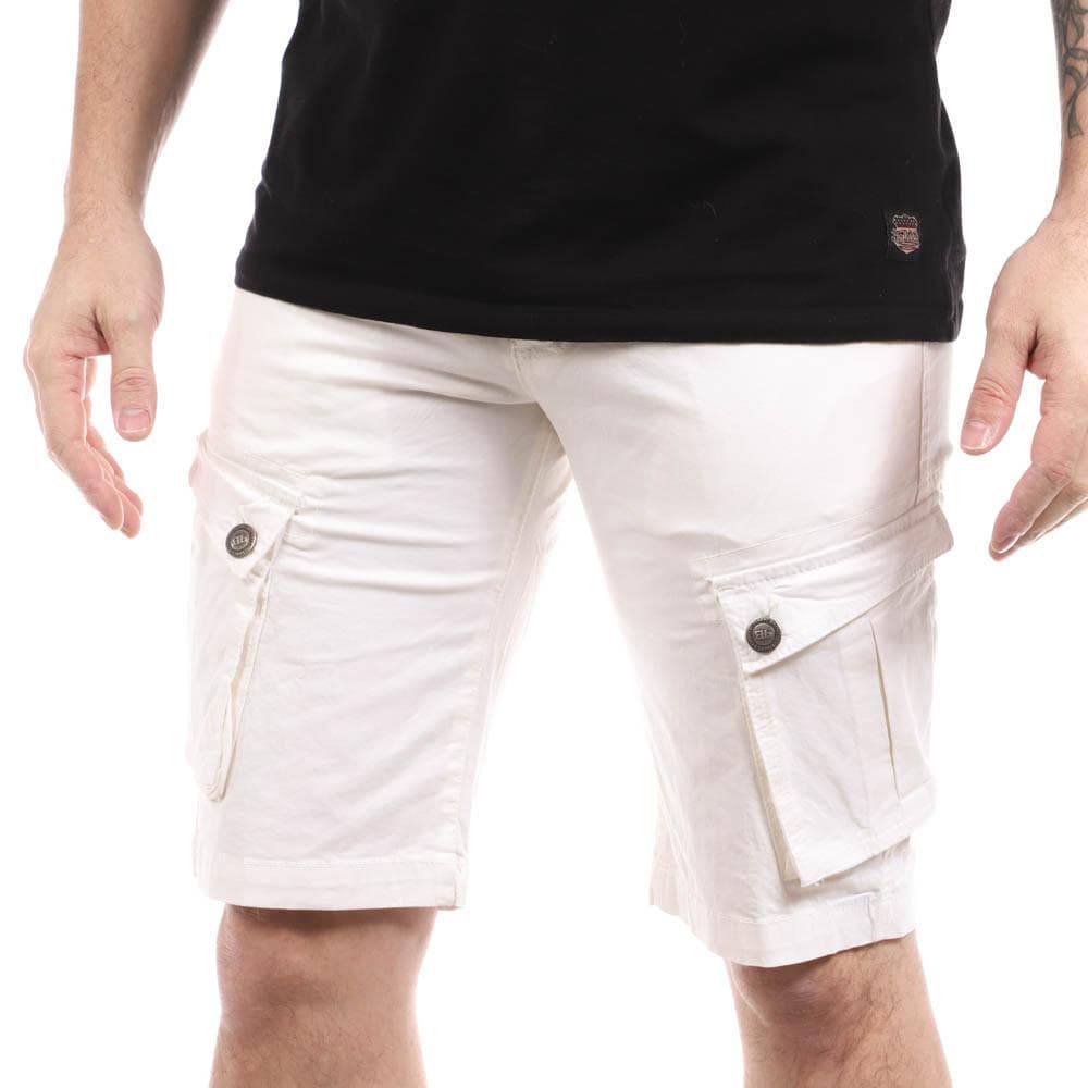 Bermuda Cargo Blanc Homme Paname Brothers Betty 1