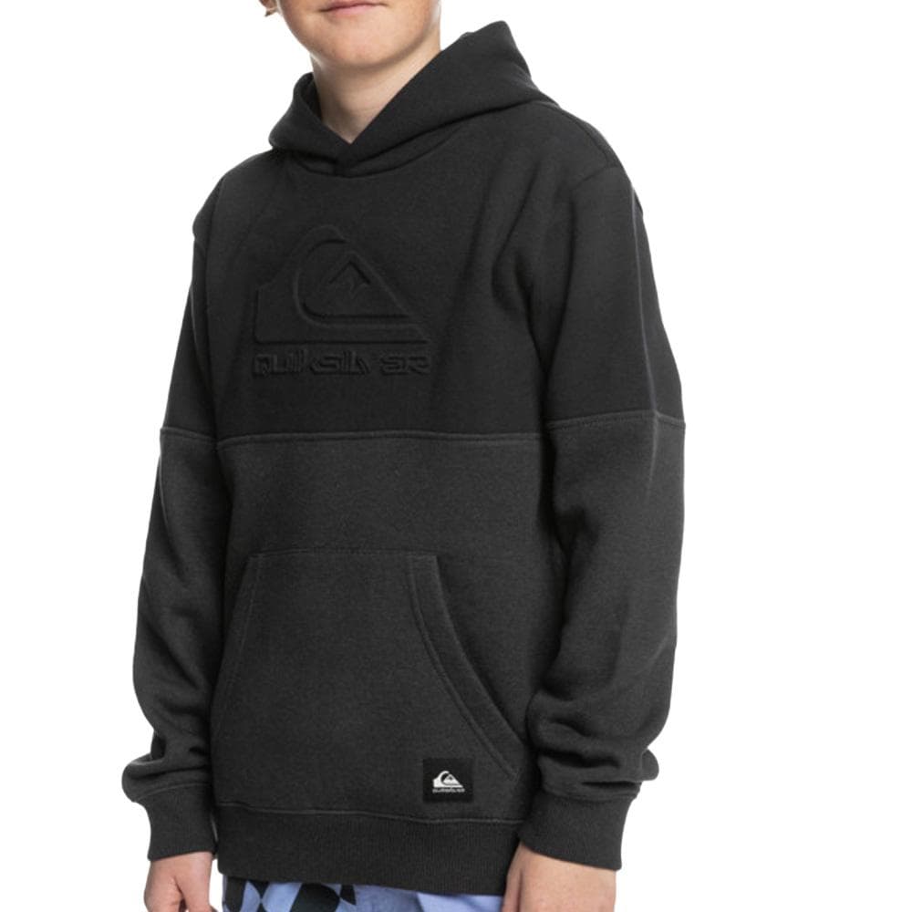 Sweat à Capuche Noir Garçon Quiksilver Emboss 1