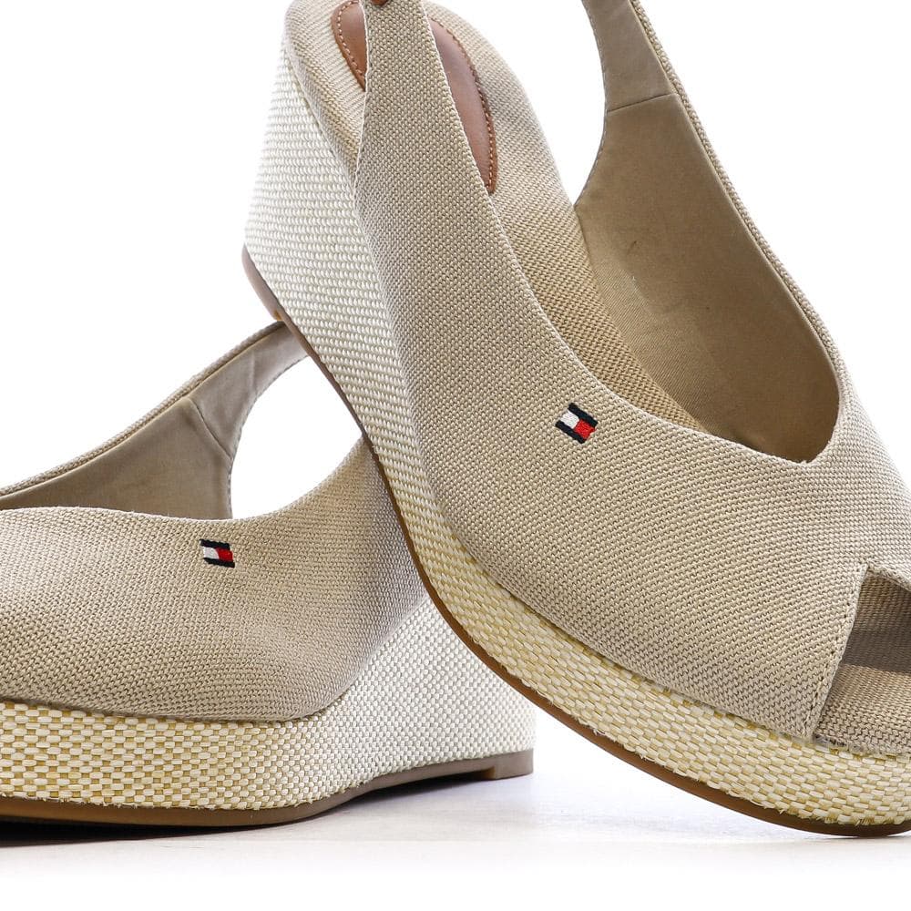 Sandales Beiges Femme Tommy Hilfiger Flag 7