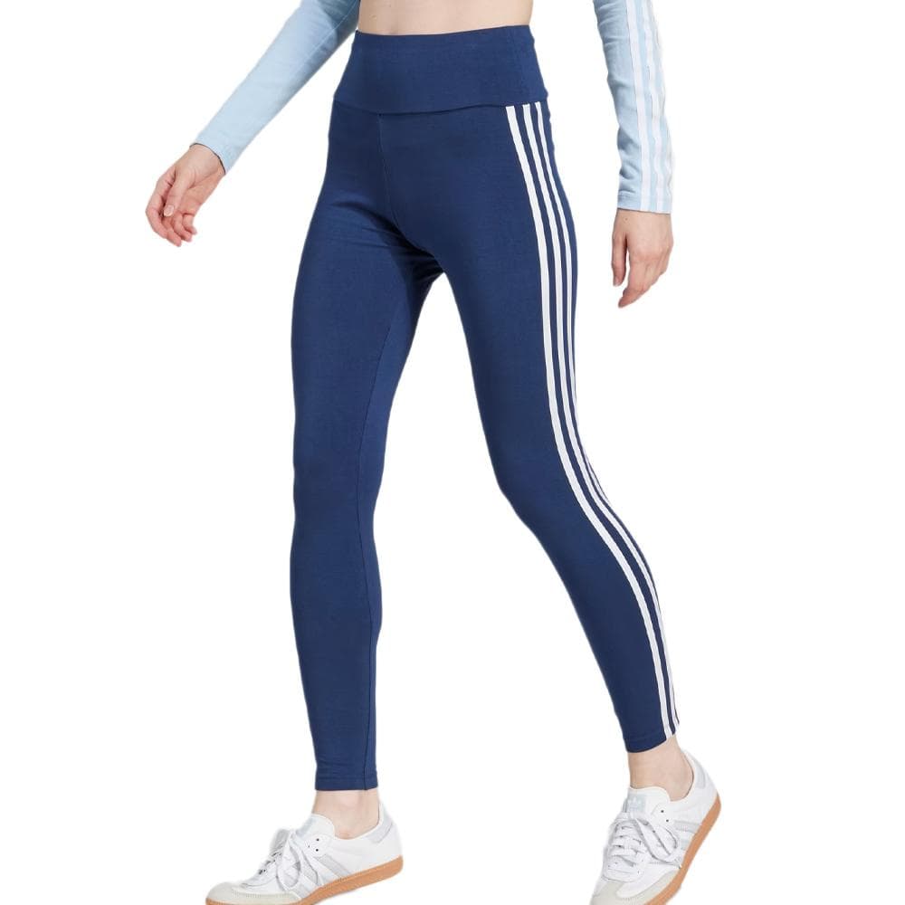 Legging Bleu Femme Adidas 3 Bandes 1
