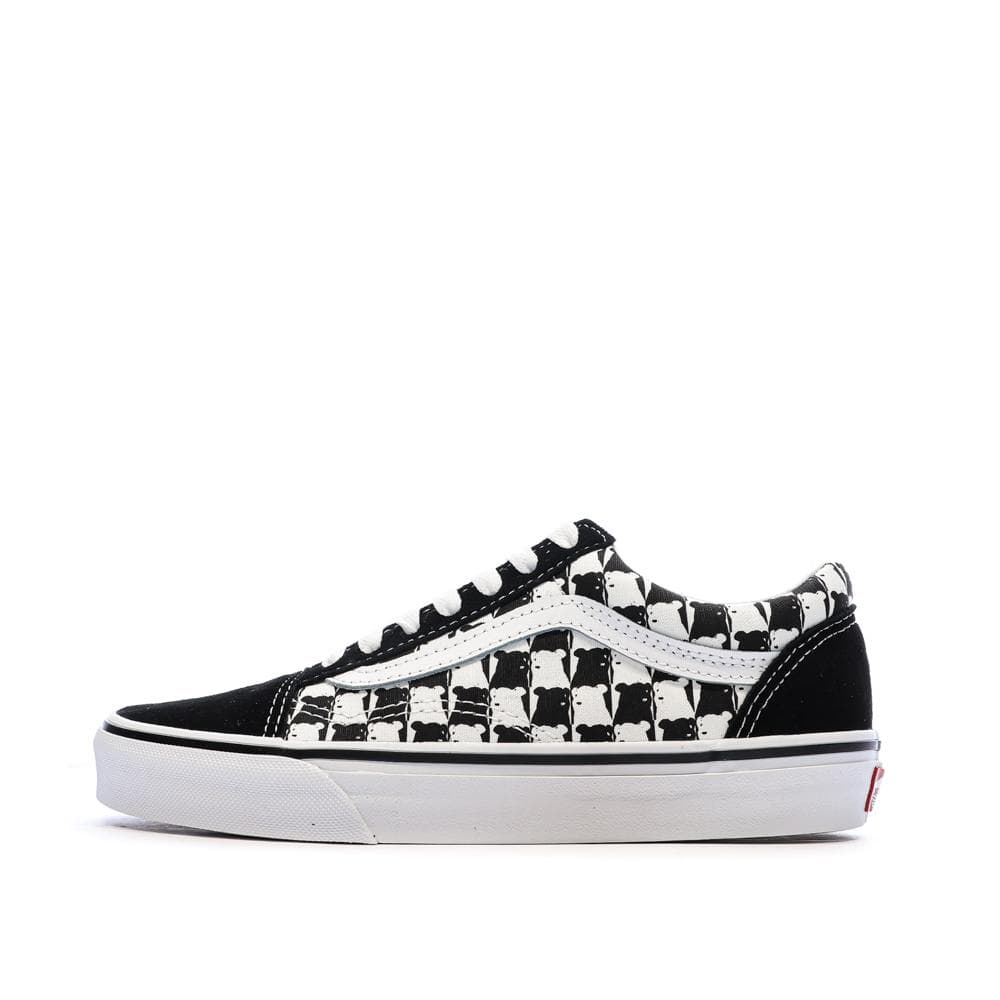 Baskets Blanches/Noires Homme Vans Old Skool Checker 1