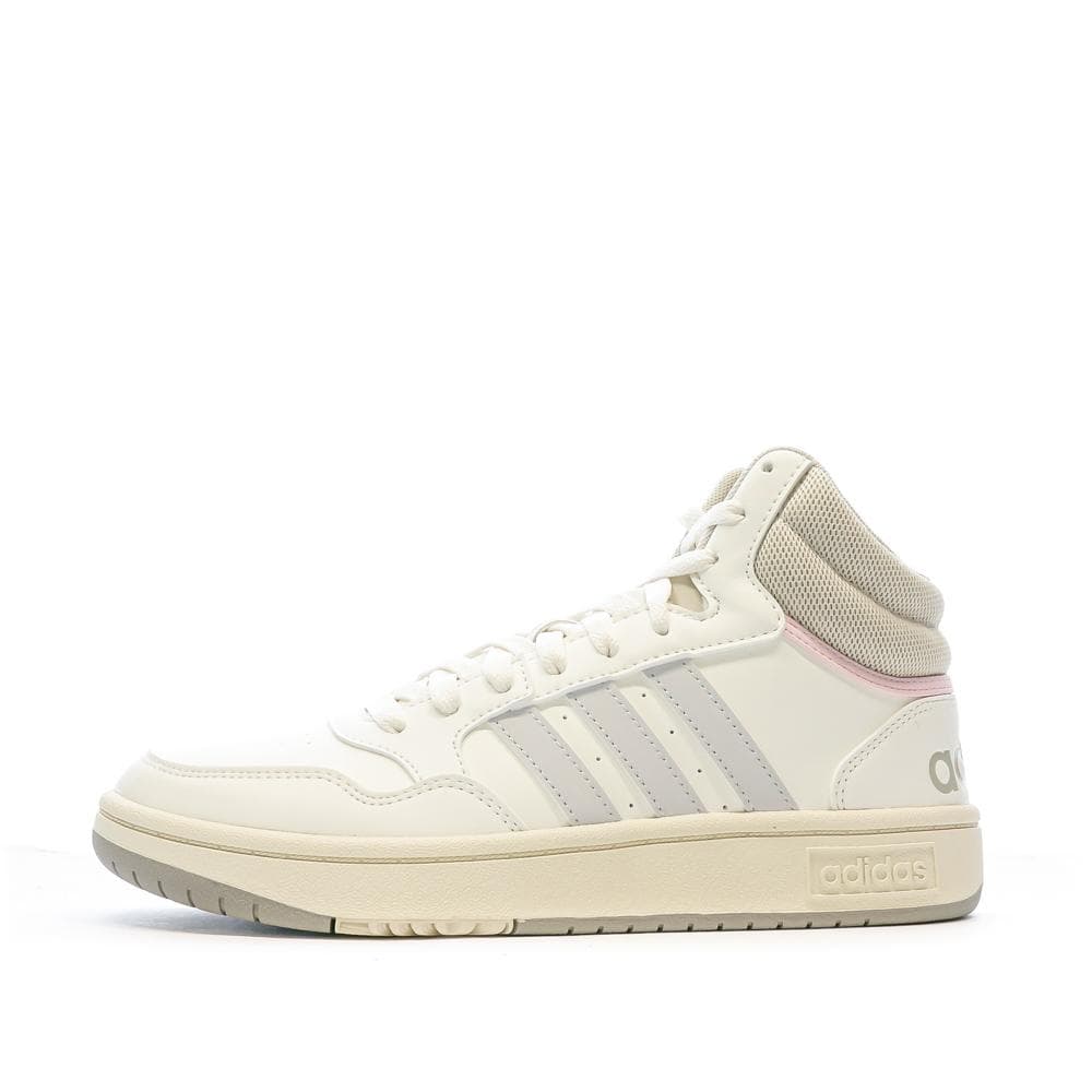 Baskets Beige/Rose Femme Adidas Hoops 3.0 1