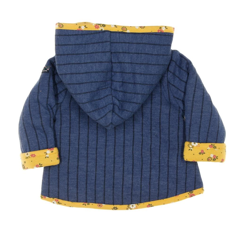 Veste réversible Bleu/Jaune à fleurs Fille EOM Ezeima 2