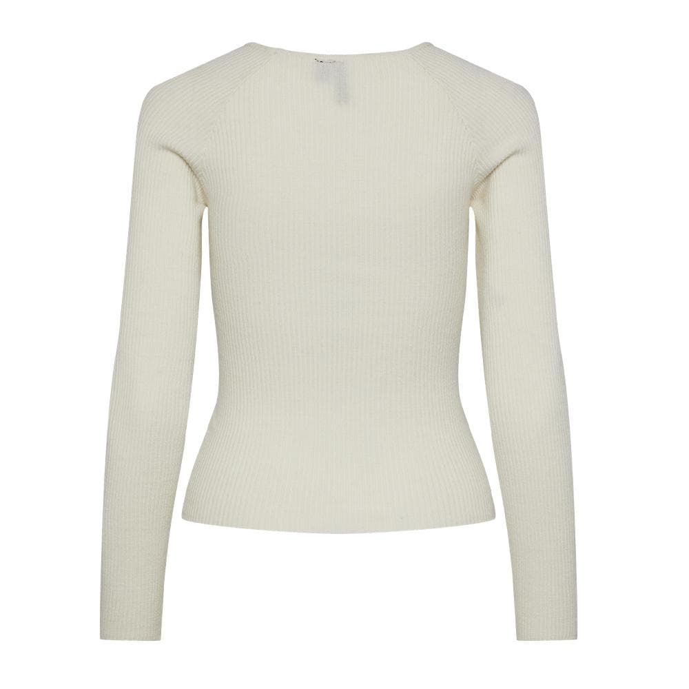 T-Shirt Manches Longues Blanc Femme Pieces Kalu 2
