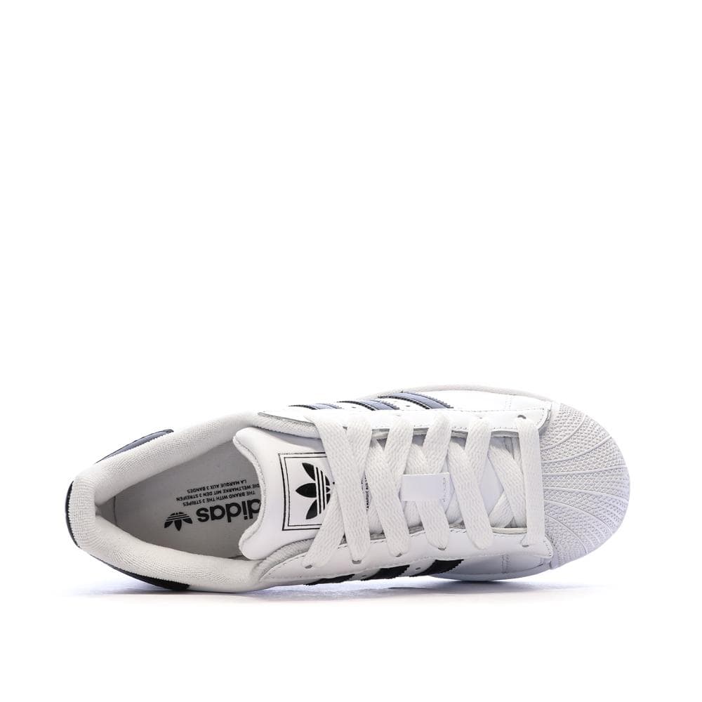 Baskets Blanc/Noir Junior Adidas Superstar II 4