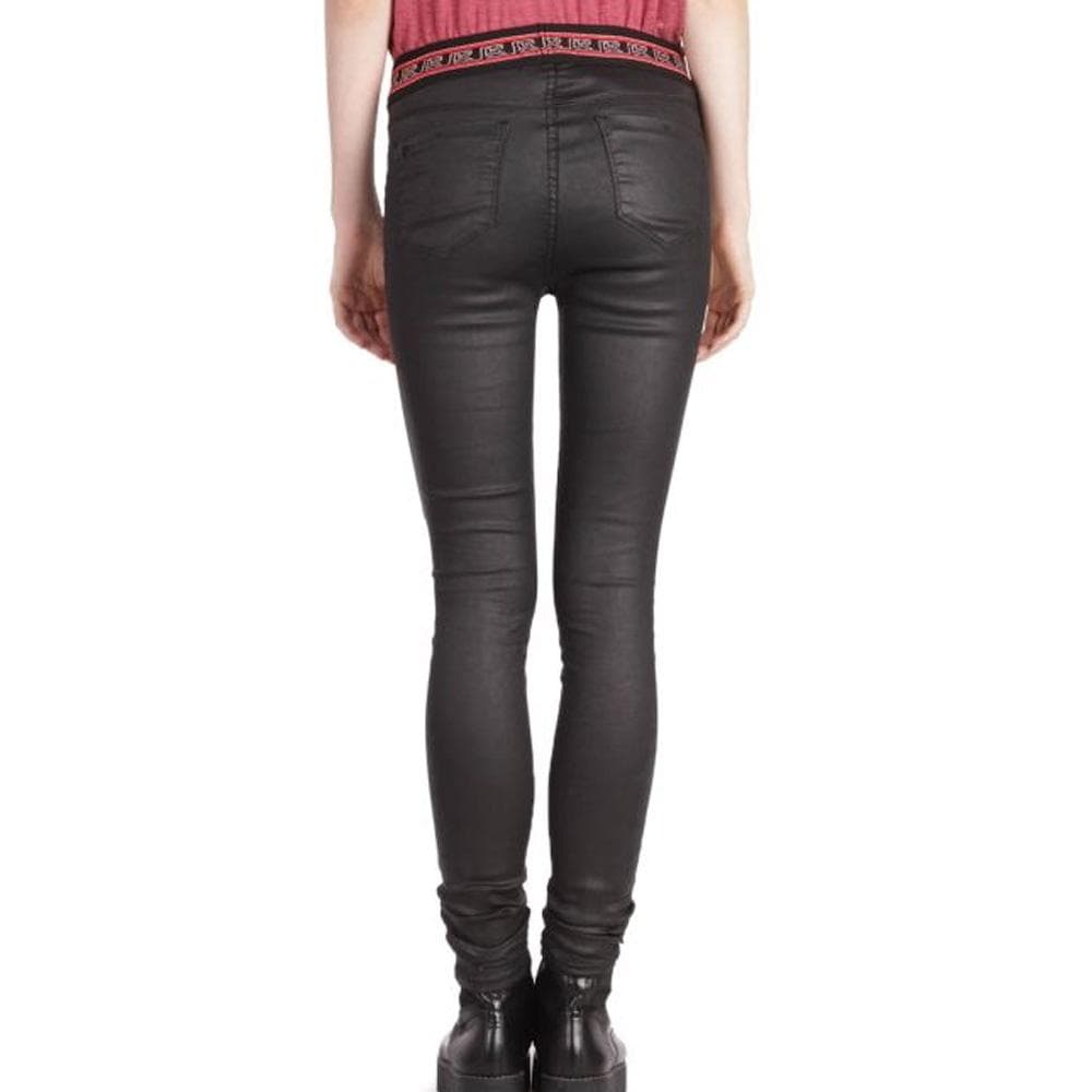 Jean Simili cuir Slim Noir Femme Kaporal SABLE 2