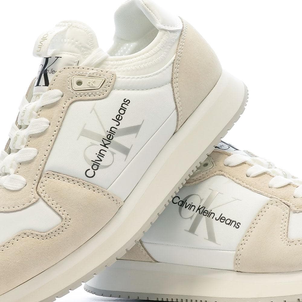Baskets Blanche/Beige Femme Calvin Klein Jeans Runner Sock 7