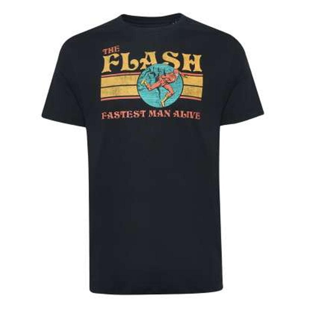 T-Shirt Noir Homme Dc Comics 70's Flash 1