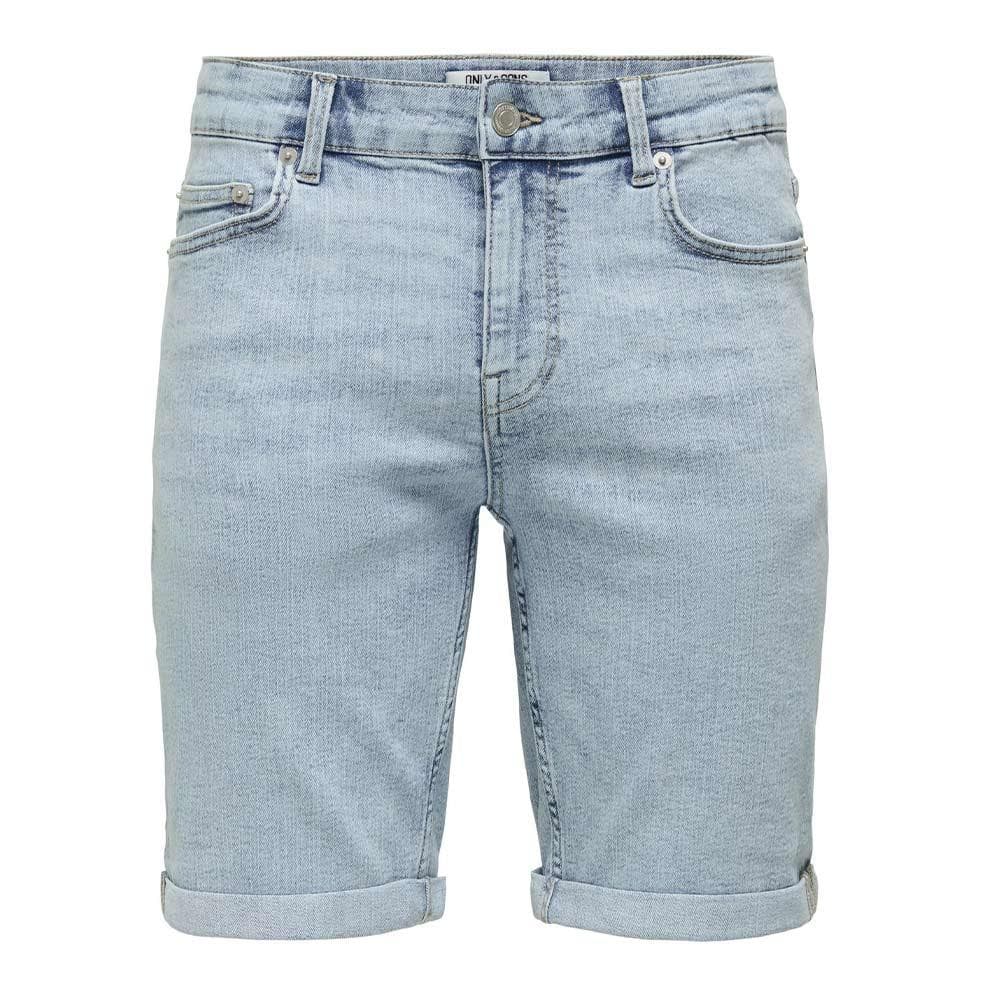 Short Bleu Homme Only & Sons Ply Lbd 3