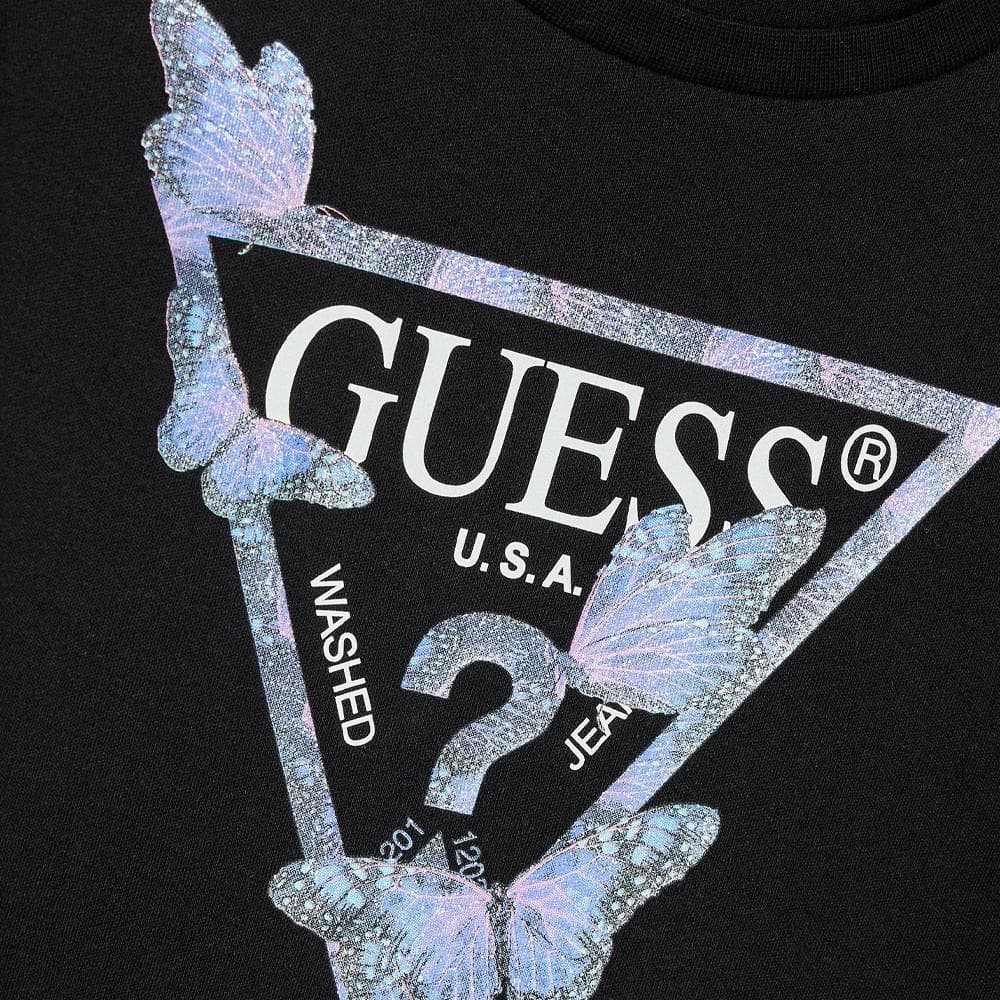 Robe Noir Fille Guess Sleeves 3