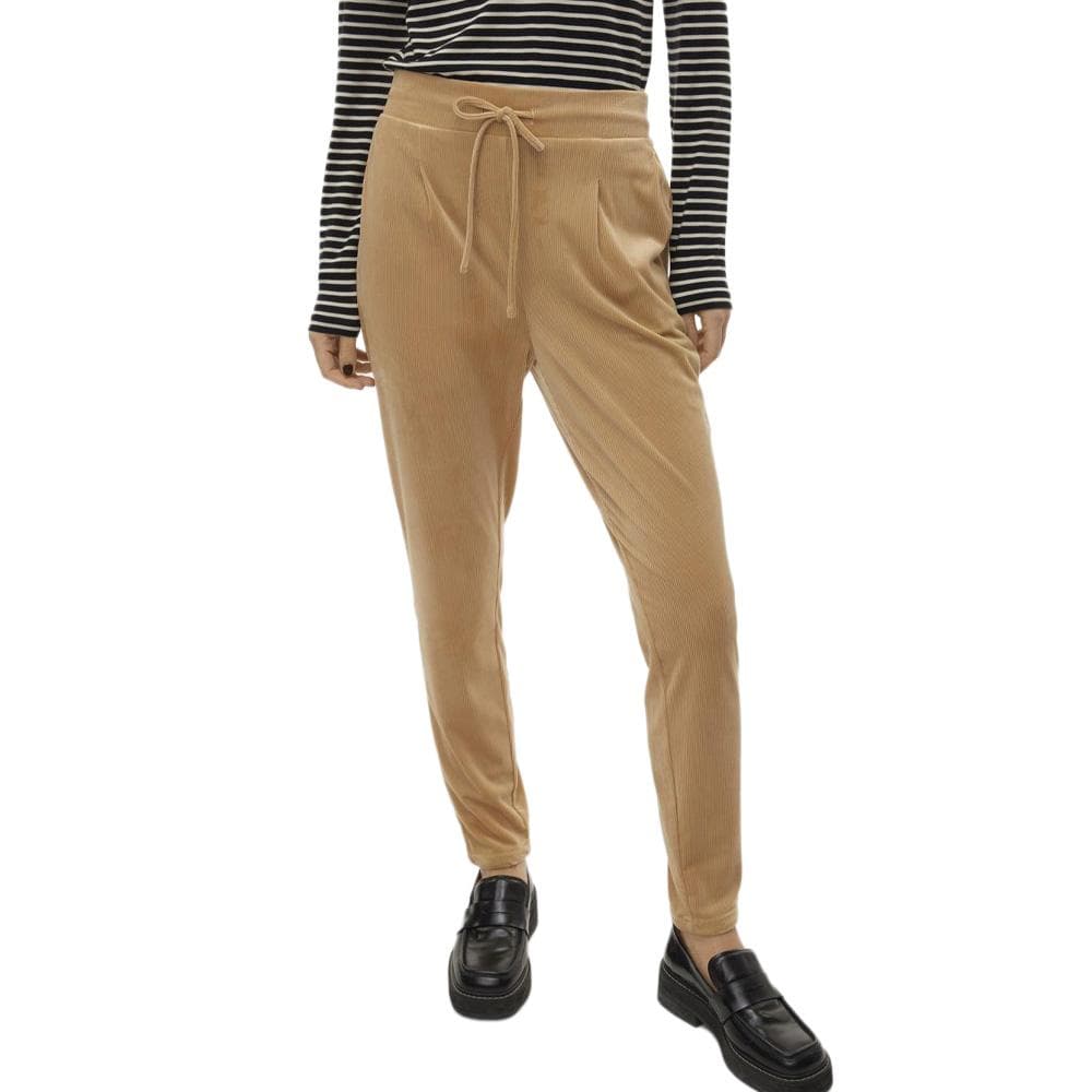 Pantalon fluide Velours Camel Femme Vero Moda Lea 1