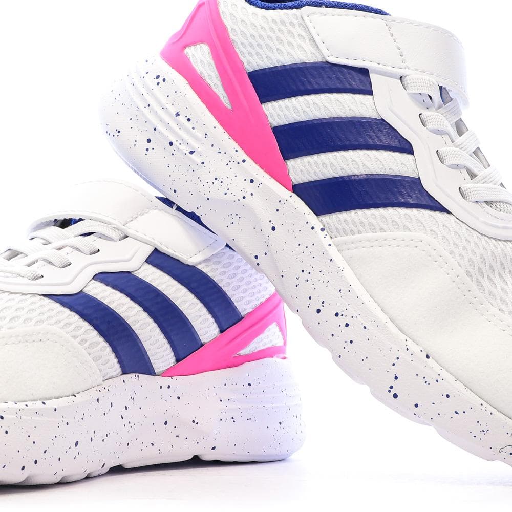 Baskets Blanches/Bleu/Roses Fille Adidas Nebzed 7