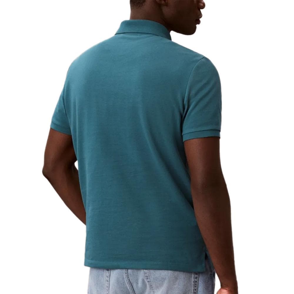 Polo Vert Homme Calvin Klein Jeans Ss Monogram Piques 2