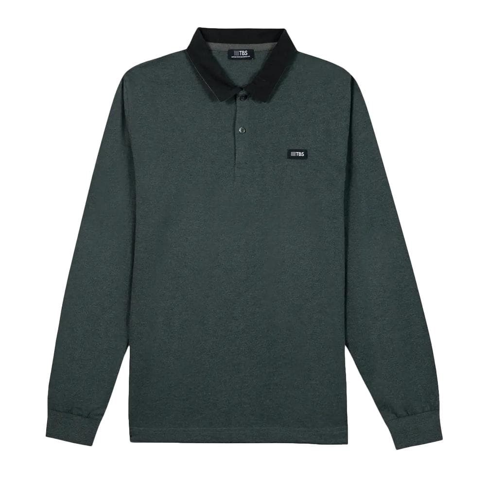 Polo Manches Longues Vert Homme TBS PEKANPOL 1