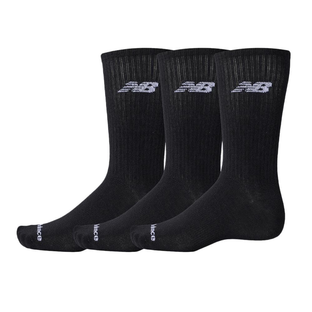 x3 Paires de Chaussettes Noires Homme New Balance Crew 1
