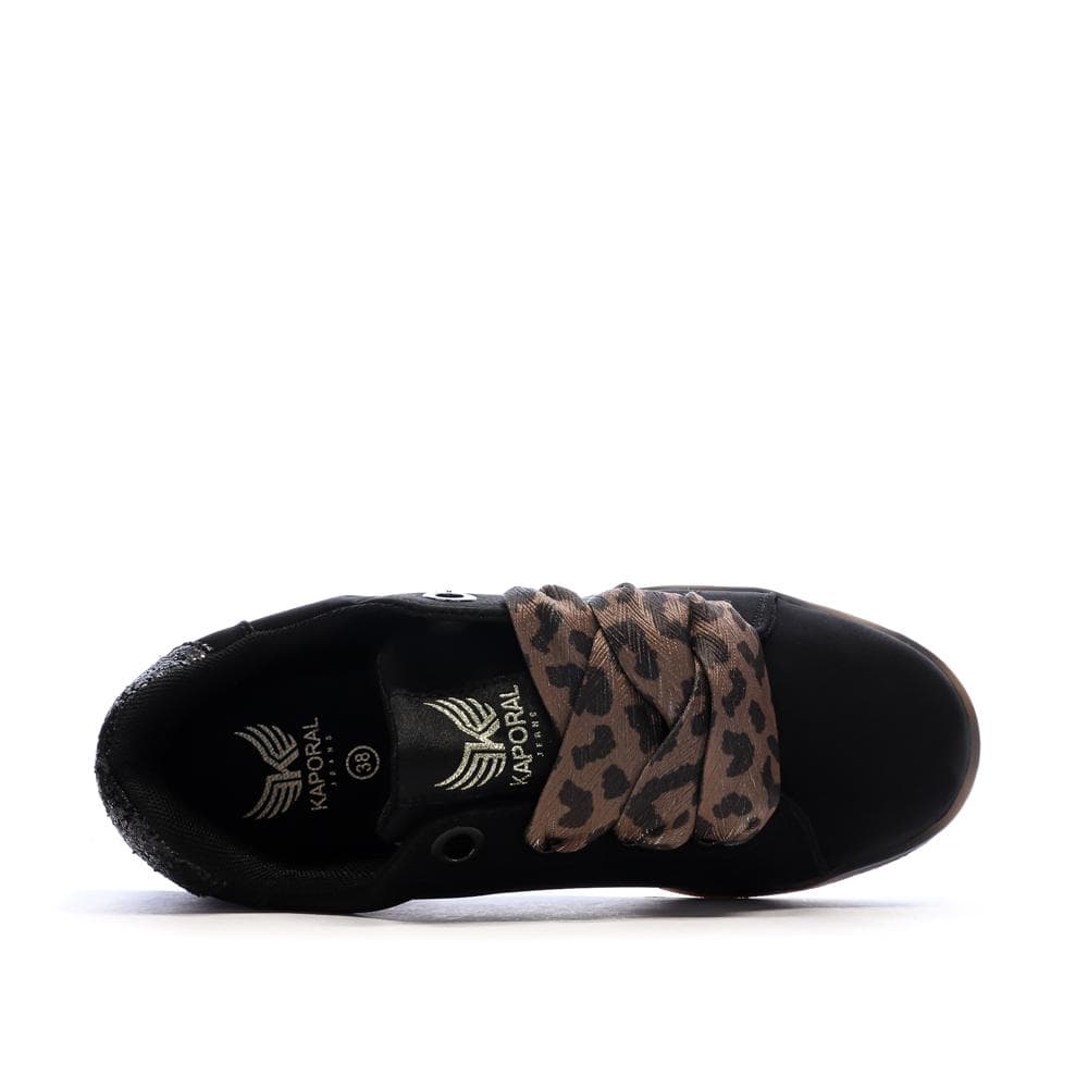 Baskets Noir Femme Kaporal Leopard 4