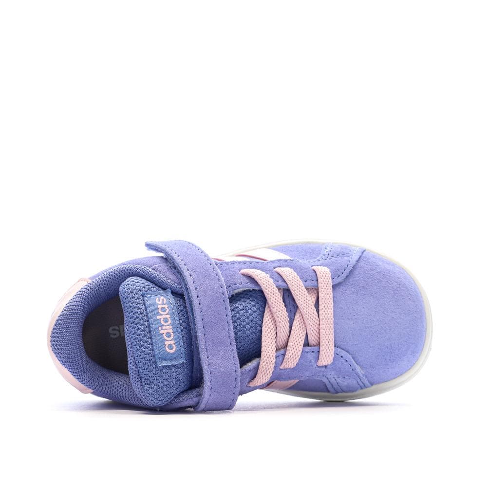 Baskets Violette/Rose Fille Adidas Grand Court 4