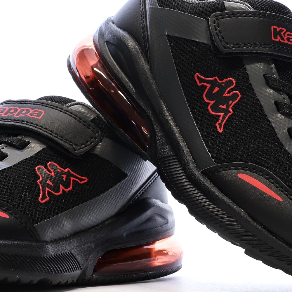 Baskets Noir/Rouge Garçon Kappa Logo Pylos123 8