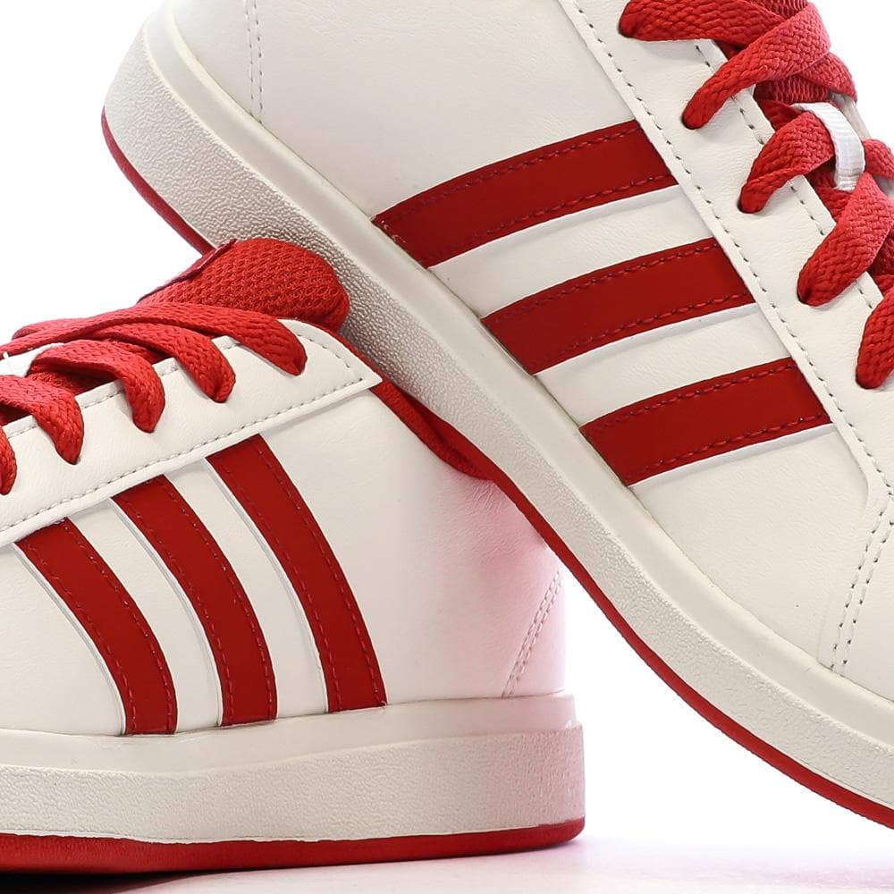 Baskets Ecru/Rouge Garçon Adidas Grand Court 2.0 7