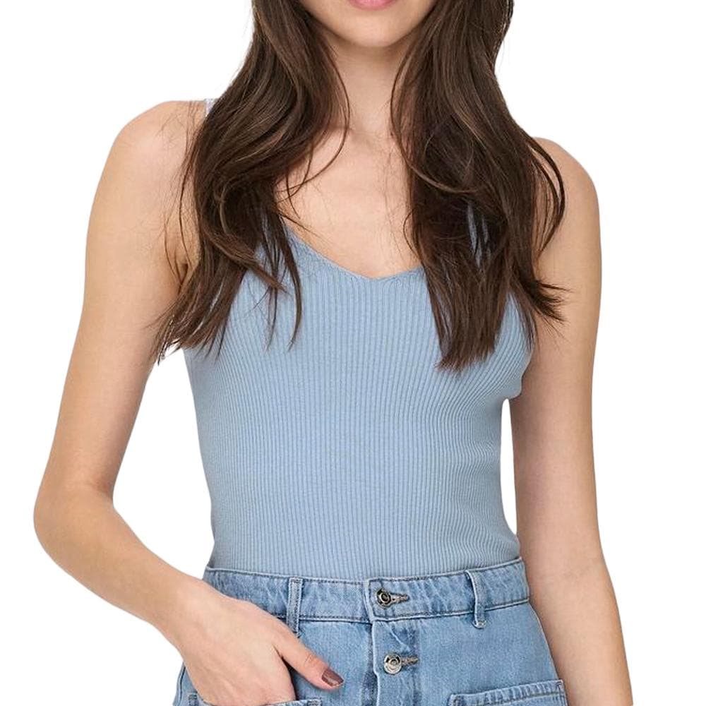 Débardeur en Maille Bleu Femme JDY Nanna 15180497 1