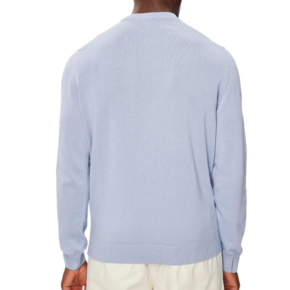 Pull Bleu Clair Homme Lacoste Organic Cotton Crew 2