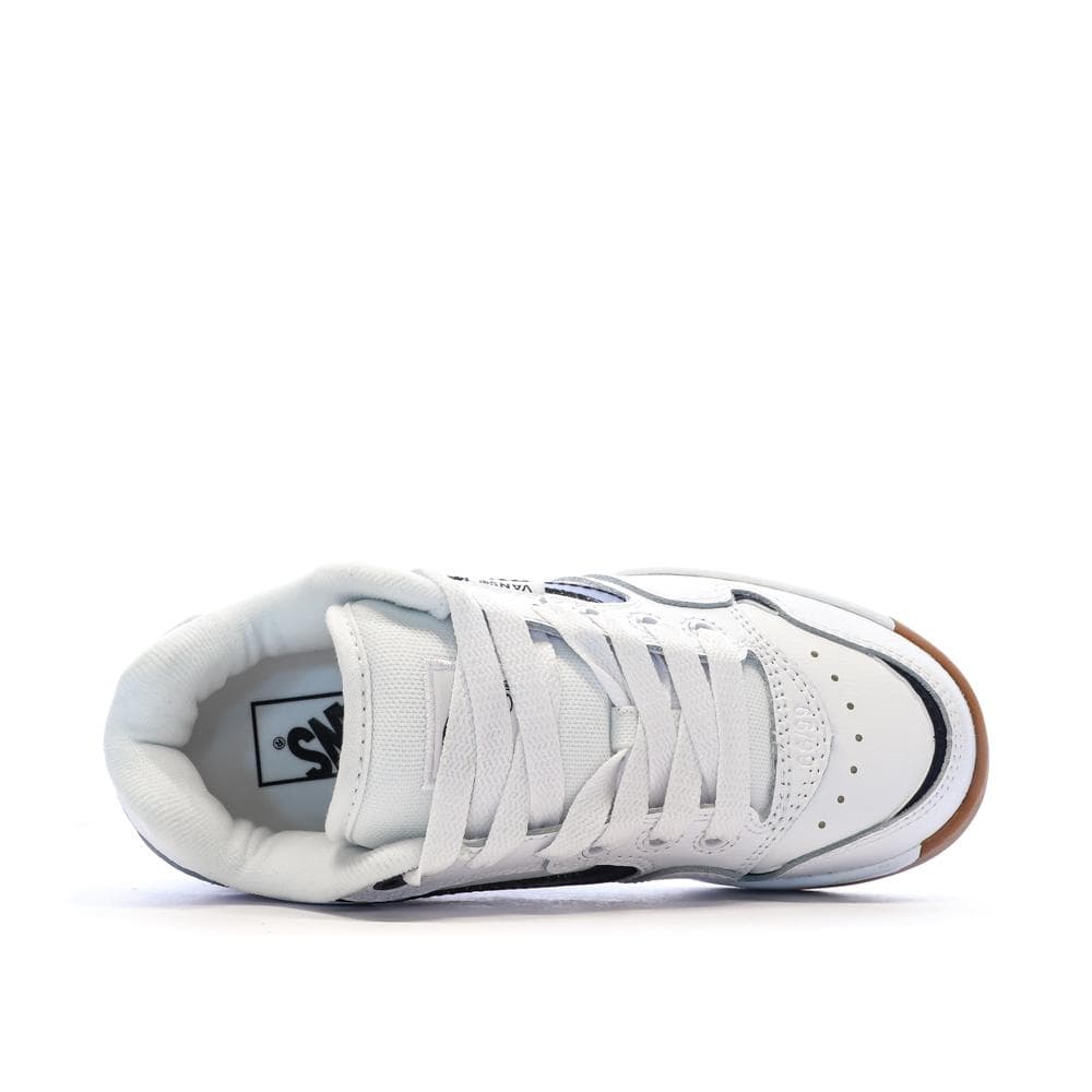 Baskets Blanc/Noir Homme Vans Old Skool Canvas Block B 4
