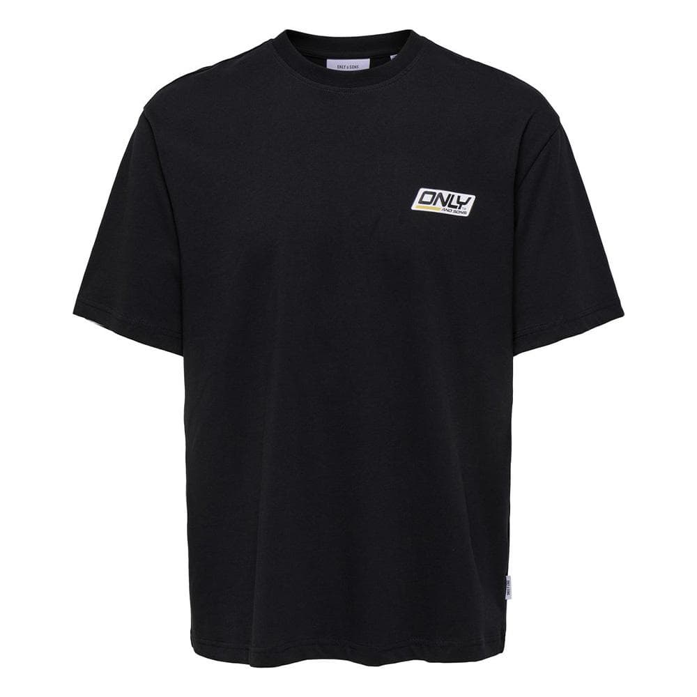 T-shirt Noir Homme Only & Sons print Logo Rlx 1