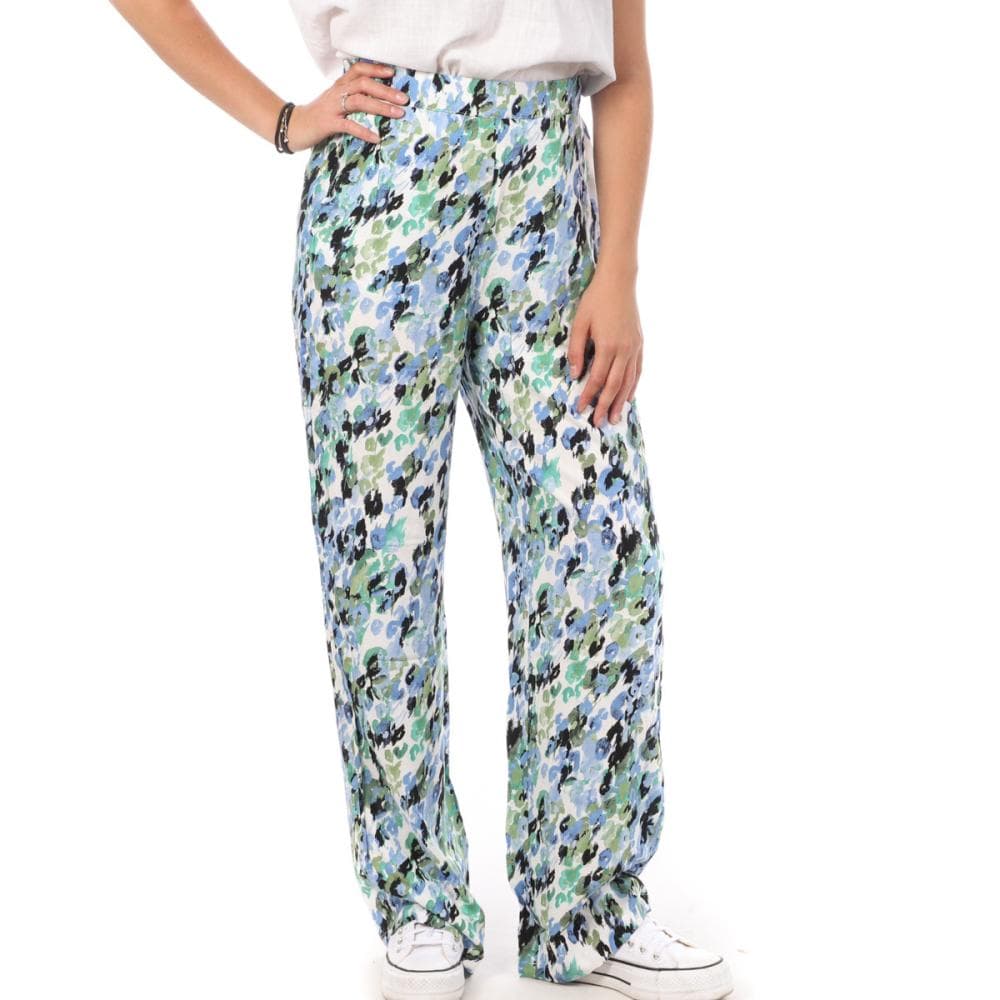 Pantalons Ample Vert/Bleu Femme Vero Moda Wide 1