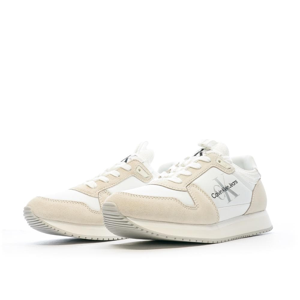 Baskets Blanche/Beige Femme Calvin Klein Jeans Runner Sock 6